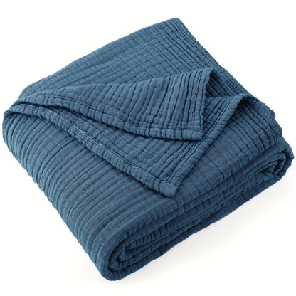 100% Cotton Muslin Blanket 6 Layers | Breathable & Lightweight, Soft Gauze, All-Season, Multipurpose, Perfect for Couch and Bed, Ideal Valentine'S Day and Holiday Gift, Machine Washable, Mixed Colors