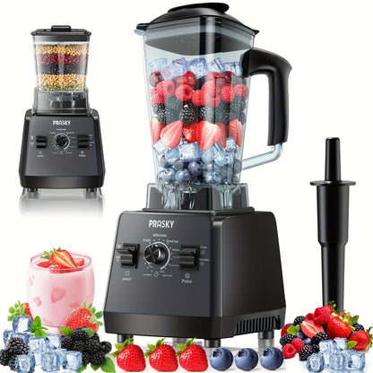 Professional Blender, Smoothies Blender with 2 Containers, 68oz Jar, 25000 RPM, 2400W Max Power Output, Countertop Blenders, Stainless Steel Blade & Tamper for Smoothies, Ice, Youngsters Food, Coffee, Juice, Quick Mixing Tool, Blenders for Kitchen