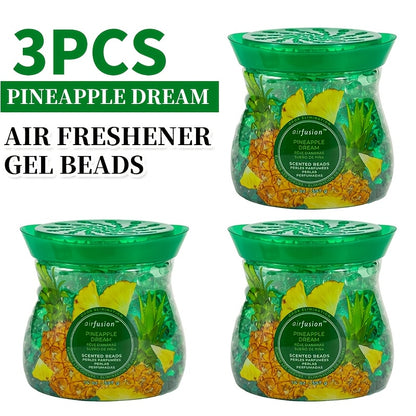 Air Freshener Scented Beads 3-Pack – Long-Lasting Fragrance Beads, Multi-Purpose Odor Eliminator for Home, Car, Closet, Bathroom & Office, Essential Oil Aromatherapy, 6 Scents Available