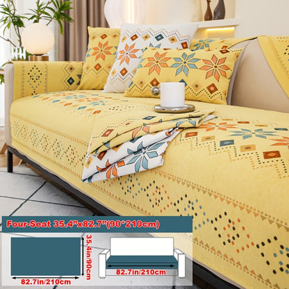 1pc of Bohemian-Style Sofa Mat Suitable for Any Season, Featuring a Easy And Modern Design, Pet-Friendly Materials, And Resistance to Slipping And Scratching, Serving As a Protective Cover for Home Decor