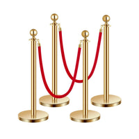 4 Pcs/2 Red Velvet Ropes