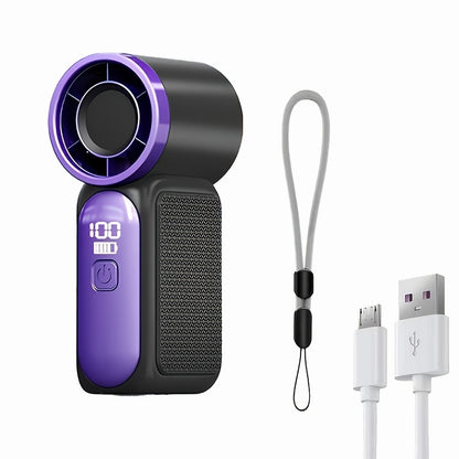 2026 New High-Speed Mini Handheld Small Fan, 100-Speed Small Wind Cannon USB Charging Battery Life Turbine Portable Outdoor Fan, Mini Portable Outdoor Cooling Artifact
