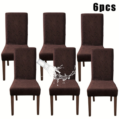 Stretch Dining Chair Covers Set of 4/6 - Plant Print Slipcovers for Dining Room Kitchen Chairs, Elastic Parsons Chair Protector, Home Decor
