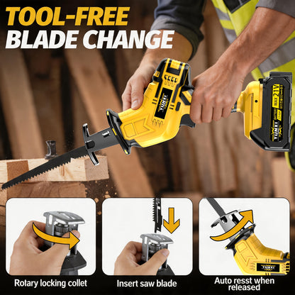 Newly Upgraded Electric Reciprocating Saw, Cordless Design, Optional Large Capacity Battery And Charger, Equipped with Safety Lock Buckle, with Safety Protection Function, Special Tool Discounts, Men's Holiday Gifts