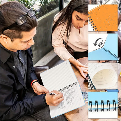 6pcs Hardcover Spiral Notebook -Spiral Journals, Lined Notebook, College Ruled, No Bleed, Thick Durable Paper A5, 480 Sheets/960 Pages, 6 Colors, Perfect for Work, Family, School Supplies