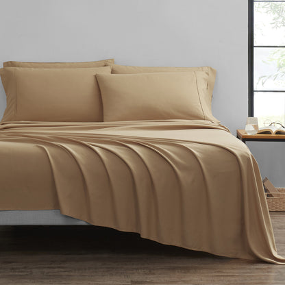 Bibb Home 2000 Thread Count 6 Piece Bamboo Sheet Set – Summer Satin Cooling, Deep Pocket, 6-Pc Egyptian Luxury, Bonus Pillowcases