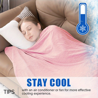 Cooling Blanket For Hot Sleepers, Summer Lightweight Breathable Cooling Throw Blanket Double-Sided Soft Blanket For Bed Couch Sofa, Night Sweats & Hot Flashes Relief