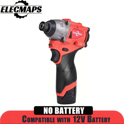 ELECMAPS 1/4 Inch Impact Driver, Cordless, Brushless Motor, Compact And Portable, Ideal for Tight Spaces, Gift for Men