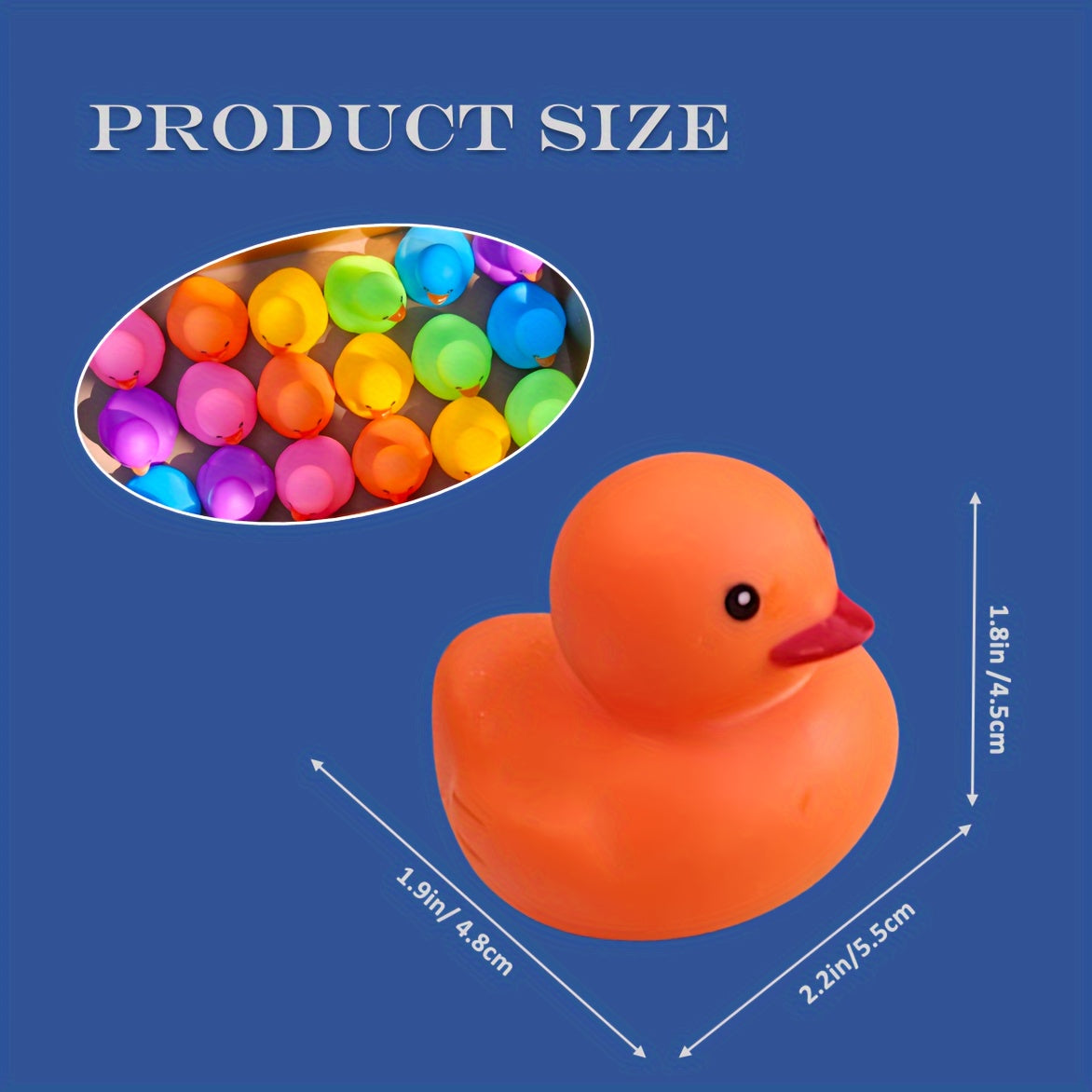 36Pcs Rainbow Rubber Ducks Bulk Pack – Colorful Mini Bath Toys for Pool Party, Holiday Decor & Kids Gift
