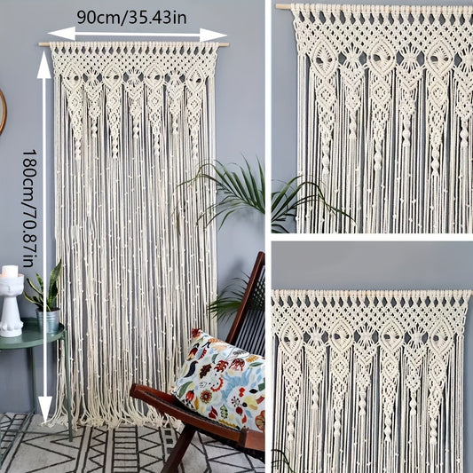 Bohemian Tapestry Wall Hanging - Large Boho Woven Wall Decor with Boho-Chic Patterns, Vertical Macrame Style Tapestry for Bedroom Living Room Wedding, Aesthetic Room Decor