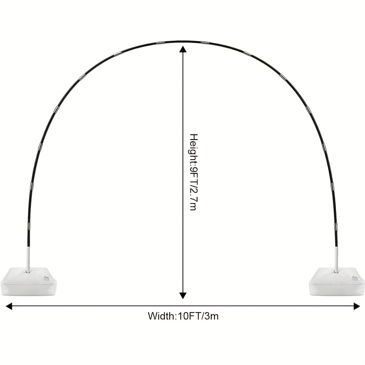 Christmas Balloon Arch, Innovation Large Sturdy Balloon Arch Kit, 10ft Wide & 9ft Tall Adjustable Balloon Arch Stand with Water Fillable Bases, Manual Pump - for Wedding, Birthday, Graduation