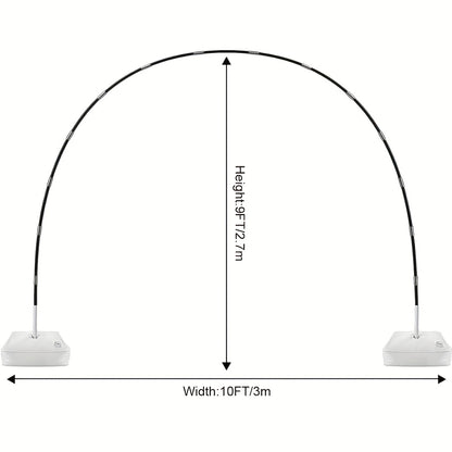 Christmas Balloon Arch, Innovation Large Sturdy Balloon Arch Kit, 10ft Wide & 9ft Tall Adjustable Balloon Arch Stand with Water Fillable Bases, Manual Pump - for Wedding, Birthday, Graduation
