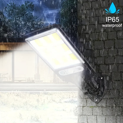 Solar Powered Street Light, 8/4/2pcs with Body Motion Sensor, 108COB Reflector LED Security Wall Lamp, with Remote Control, 3 Working Modes, for Garden Patio Porch Door Garage Spotlight, Thanksgiving New Year Christmas Gift Use-Lightup Your Home.