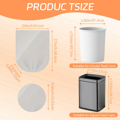 104CT/52CT/26CT 13-Gallon White Roll Garbage Bag, Large Design to Ensure That Garbage Does Not Leak Out, Suitable for Kitchen Use