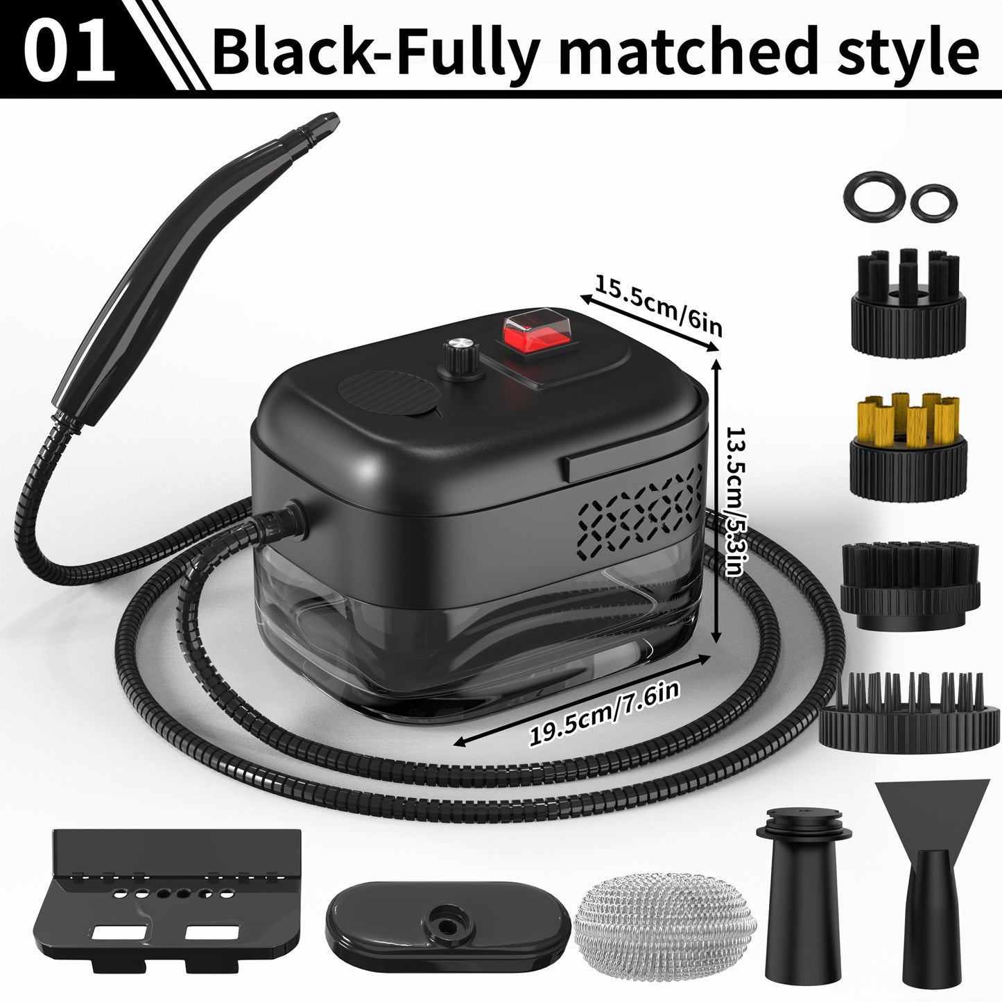 High Pressure Steam Cleaner, Steam Cleaner Handheld, High Temperature Carpet Cleaner, Handle Gear Switch Adjustment, LCD Display, 40.58oz Water Tank Capacity, Suitable for Kitchen Fumes, Sofas, Easter Gifts,