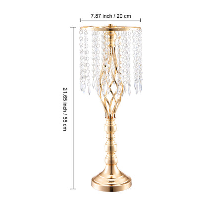 VEVOR 2PCS/ 10PCS/ 12PCS/ 20PCS 43cm/ 49cm/ 55cm/16.9”/ 19.3”/ 21.65” Tall Crystal Wedding Flower Stand Vase for Party Decor