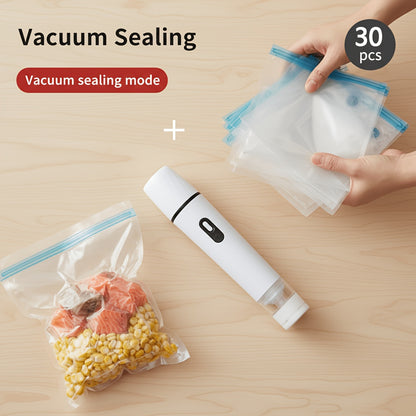 for food Vacuum Sealer (Vacuum Machine + 15 Vacuum Bags) Powerful Handheld Vacuum Machine, Vacuum Sealing Machine For Food Storage, Vacuum Preservation Device, Portable for food Vacuum Machine, Vacuum Sealer