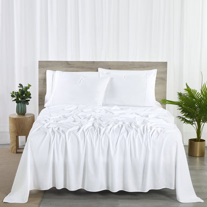 Dan River Bamboo 2000 Thread Count 6-Piece Sheet Set with SnugGrip - Extra Wide Elastic Band on Fitted - Soft, 16 Inch Deep Pocket - Shrink & Wrinkle Resistant