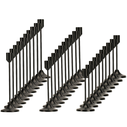 30-Pack Metal Cone Candle Holders - Classic Elegant Tabletop Decor for Christmas, Halloween, Weddings, Parties, Home & Hotel - Battery-Free, No Candles Included, Event Decoration, Sleek Polished Finish, Polished Metal Finish