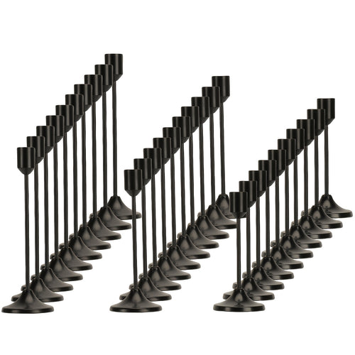 30-Pack Metal Cone Candle Holders - Classic Elegant Tabletop Decor for Christmas, Halloween, Weddings, Parties, Home & Hotel - Battery-Free, No Candles Included, Event Decoration, Sleek Polished Finish, Polished Metal Finish