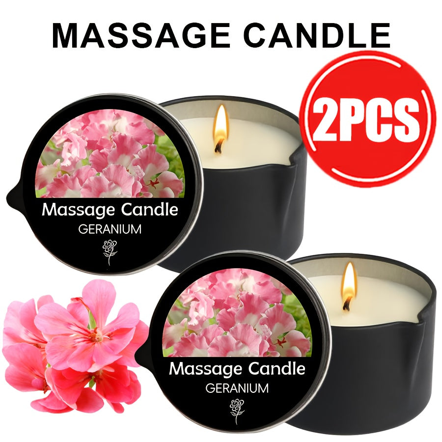 Massage Oil Candle 2-in-1 Soy Wax Scented Candle with Essential Oil Warm Moisturizing Body Lotion 20+ Scents Spa Pedicure Nail Salon Wedding Valentine Gift for Women