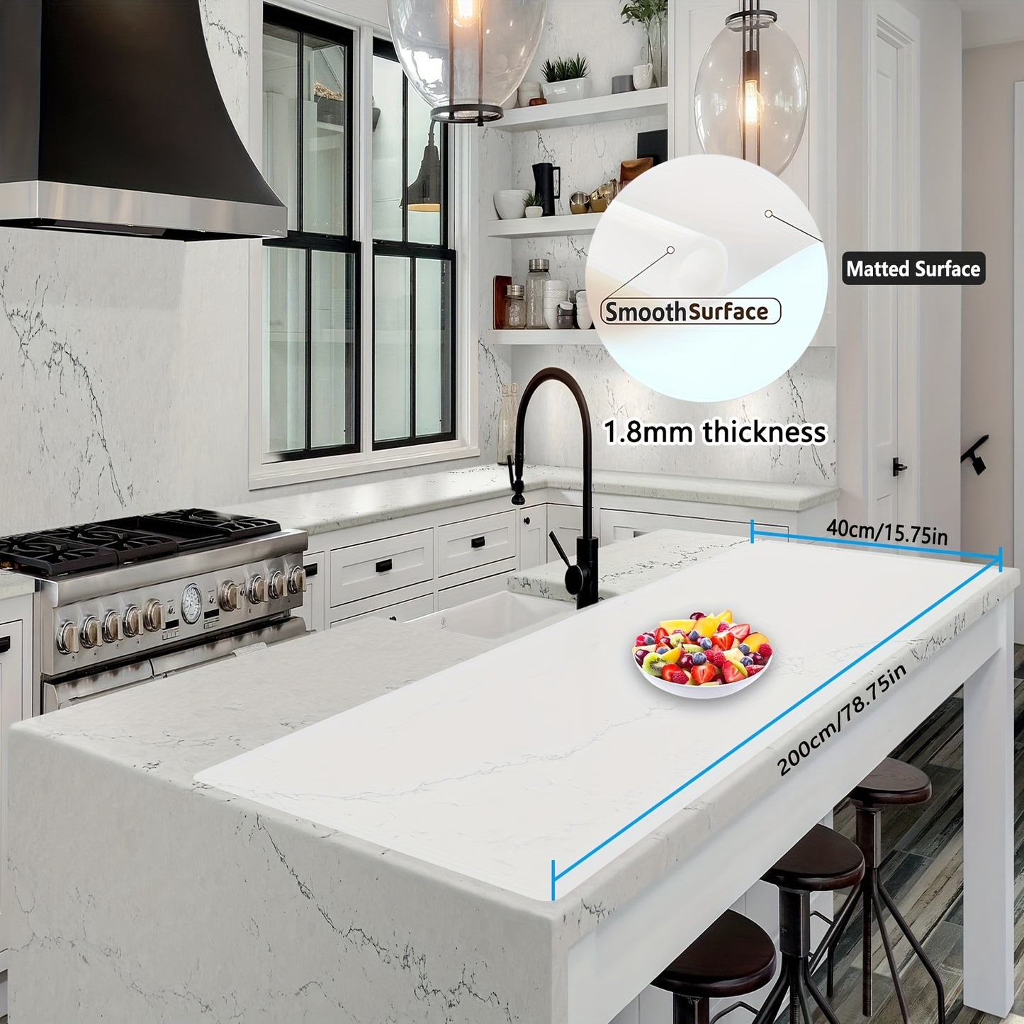 Extra Large Silicone Mat, Silicone Mats for Kitchen Counter, Nonslip Heat Resistant Mat, Multipurpose Countertop Protector, Nonstick Waterproof Craft Mat Table Placemat