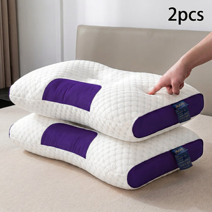 Neck Pillow 2 Pack – Breathable Memory Foam Travel Pillow with Removable Zippered Cover, Ergonomic Cervical Support for Neck & Shoulder Pain Relief
