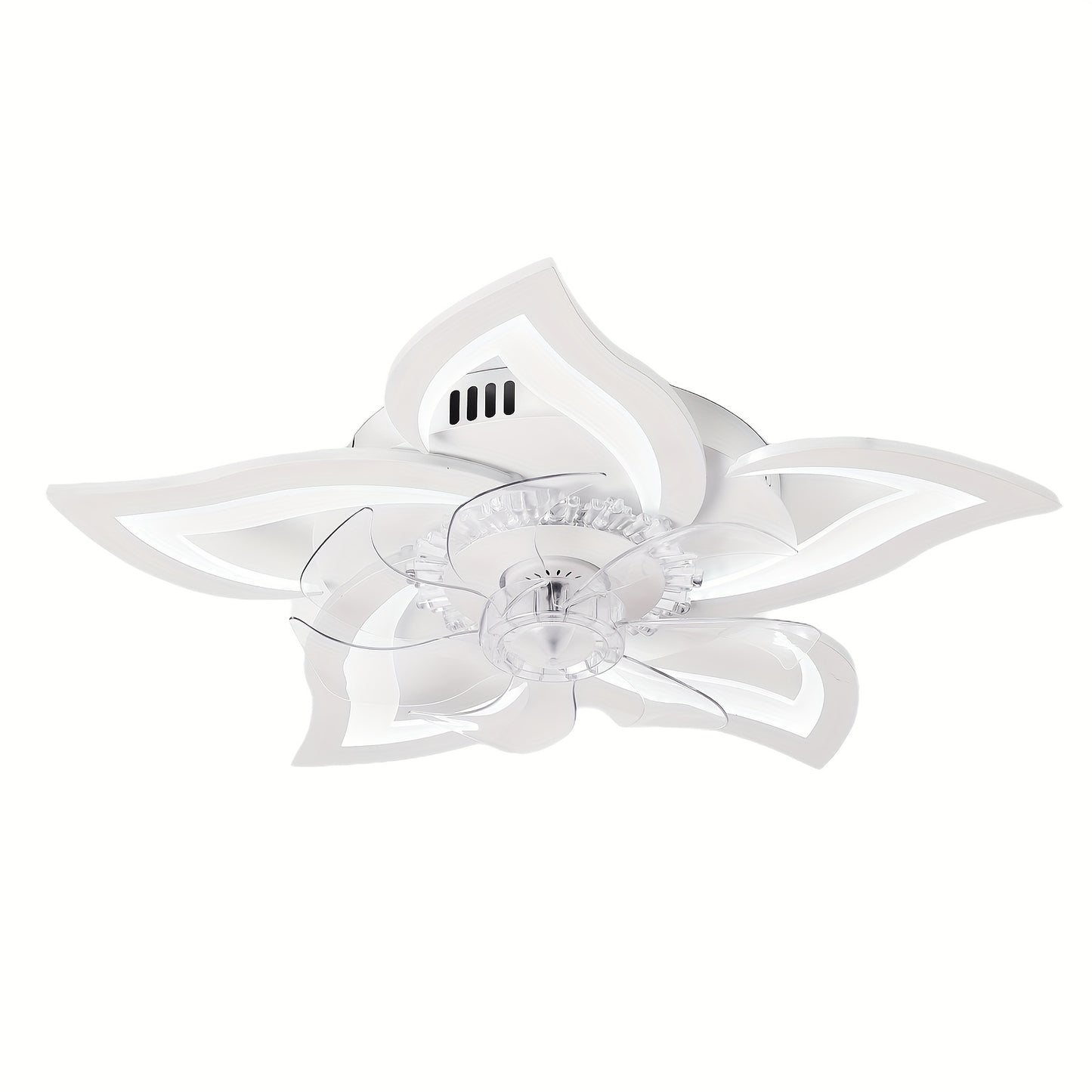 Ceiling Fan with Light 27 Inch Flush Mount - Low Profile 6-Speed 3-Color Dimmable LED, Remote & App Control, Modern Ceiling Fan for Bedroom, Living Room, Room Decor, Black or White