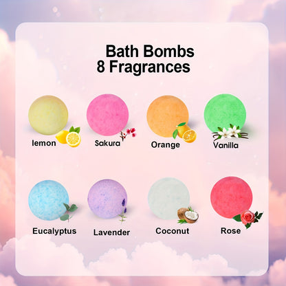 23pcs Random Bath Bombs Gift for Women, Handmade Bubble Bath Fizzes Rich In Essential Oils, Perfect for Wife, Girlfriend, Sisters On Birthday, Christmas, Halloween, Anniversary, Valentine's Day, Best for Christmas