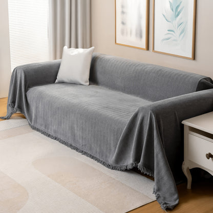 Extra-Large Sofa Cover Measuring 134 by 102 Inches, Designed to Be Pet-Friendly, Washable, And Made from Durable, Breathable Fabric. This Modern Protector Is Scratch-Proof And Easy to Clean, Making It a Budget-Friendly Option for Your Living Room