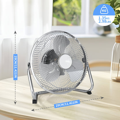 4/9/14/20 Inch High Velocity Industrial Floor Fan, 3-Speed Heavy Duty Metal Cradle Floor Fans with 360° Tilt for Warehouse, Workshop, Garage, Factory And Basement, Black & Blue