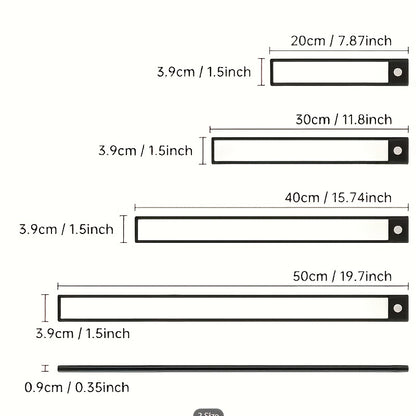LED Motion Sensor Light USB-C Rechargeable 3 Color Temperatures Stepless Dimming Wireless Magnetic Under Cabinet Closet Night Light 1 2 4 Pack 20cm 30cm 40cm 50cm