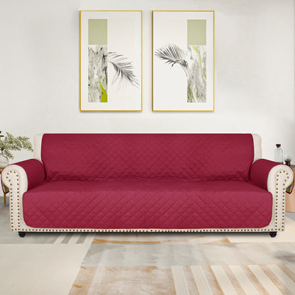 Universal Fit Sofa Slipcover Protector , Washable, Recliner & Loveseat Compatible, Elastic Strap, Pet-Friendly, Easy-On Design For 3, 4 Seater Sofas In Living Room.