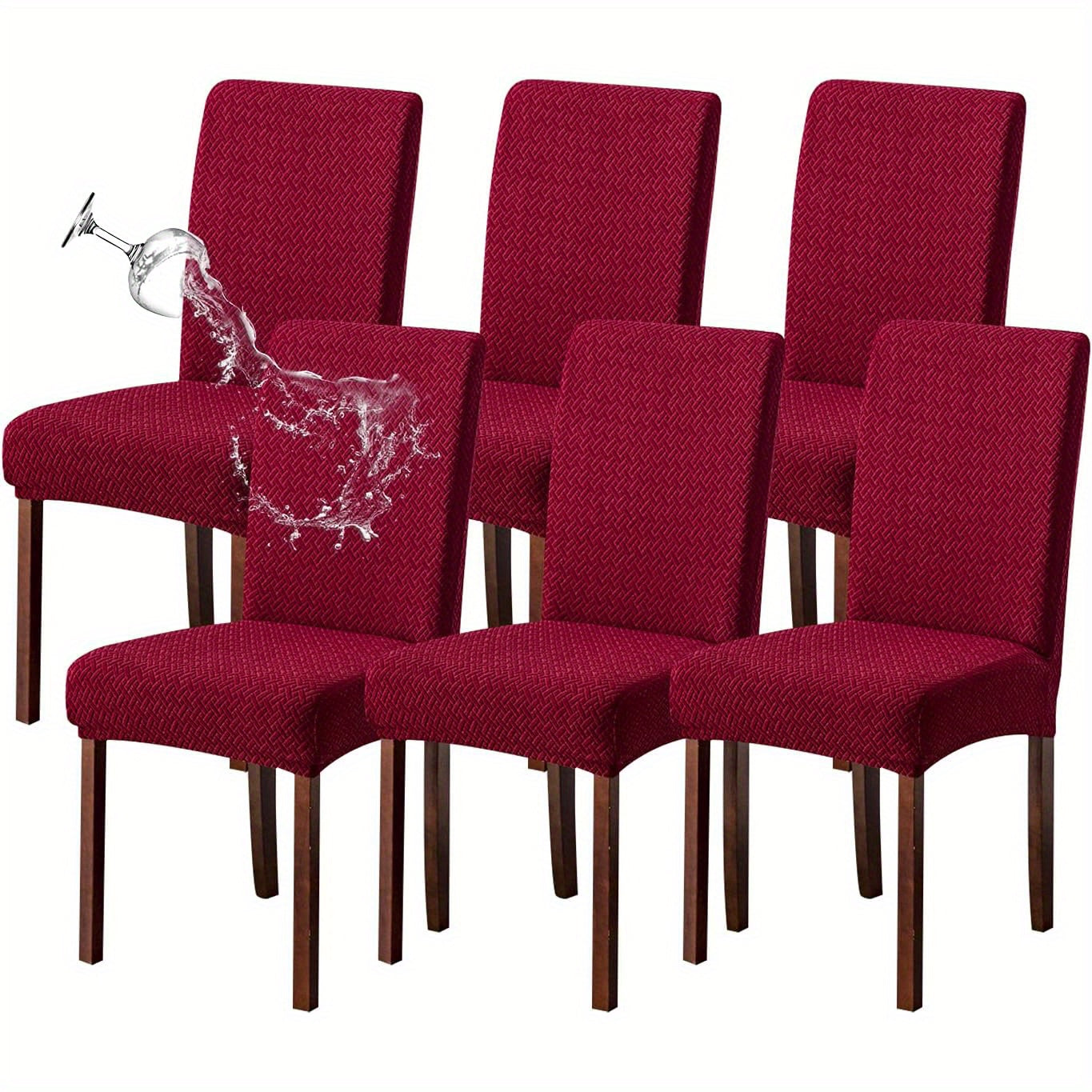 4/6pcs 100% Waterproof Chair Covers for Dining Room Kitchen Chair Covers Parson Dining Chair Slipcover