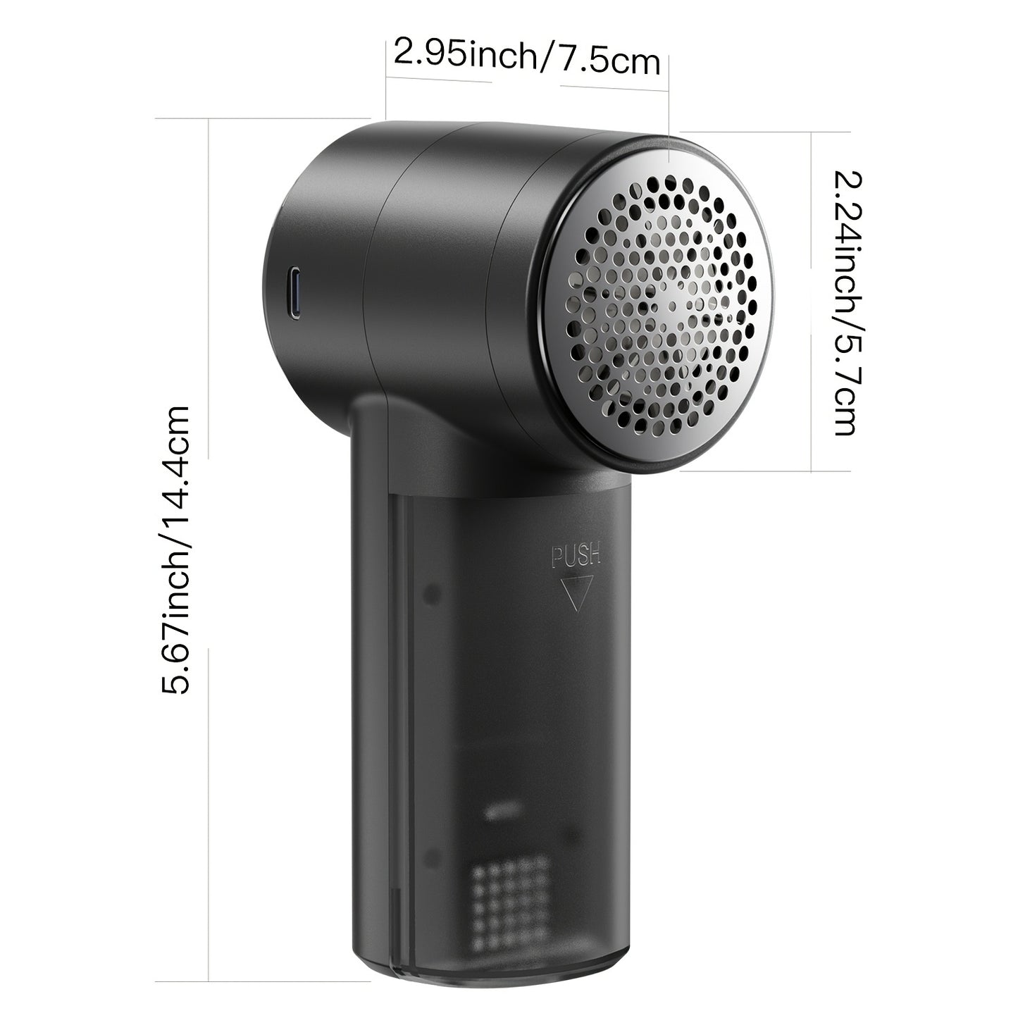Electric Lint Remover Rechargeable Fabric Shaver 3-Speed Pill Remover Defuzzer with Battery Display Removes Fuzz Pilling from Sweater Blanket Jacket Furniture Couch One-Button Operation Black