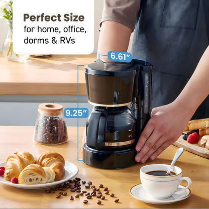 Coffee Maker, 5 Cups Drip Coffee Maker, Integrated Heating And Insulation, Fast Heating, Automatic Shut-Off, Drip Coffee Machine, Coffee Maker Machine, Drip Coffee Maker, Coffee Bar Additions, Kitchen Accessorles