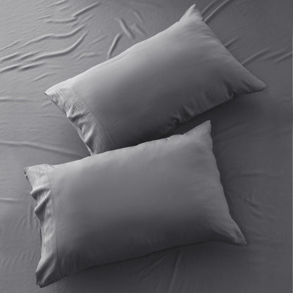 Lux Decor 4 Pieces Solid Bedsheets - 1800 Series Stylish Comfy Bedding Sheet Set - Hotel Luxury Skin Friendly Cooling Sheets & Embroidered Pillowcases Without Filler - Classic Collection With 16 Inches Deep Pocket Room decor - Shrinkage & Fade Resistant
