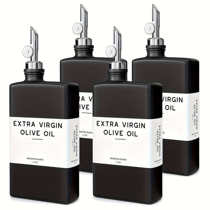 Glass Olive Oil Dispenser for Kitchen, Oil And Vinegar Dispenser Set, Glass Olive Oil Dispenser Bottle, Soy Sauce Dispenser, Coffee Syrup Bottles, 2 Pack, 4 Pack
