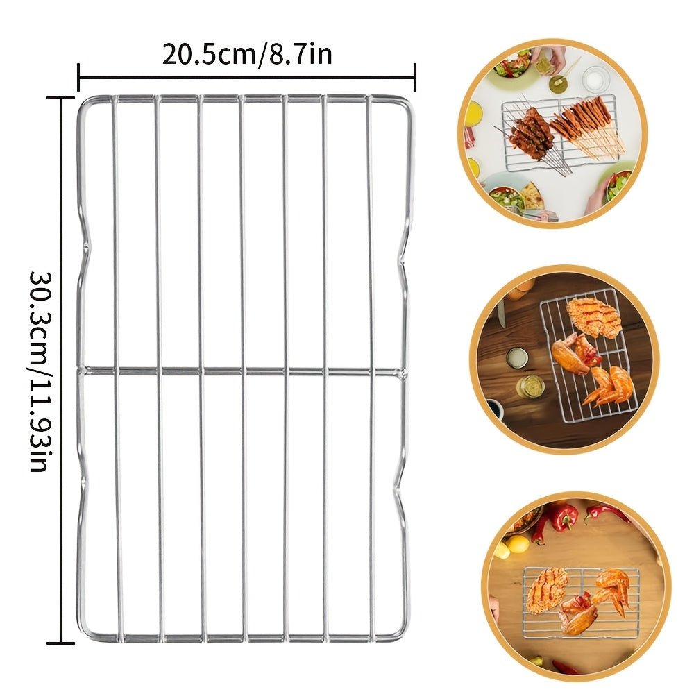 LOLLICY 2pcs Heavy-Duty Carbon Steel Cooling Rack Suitable for Holiday Baking (Christmas, Thanksgiving, Easter) & Grilling - Heavy-Duty Rack for Cookies, Cakes, Turkey, for & Commercial Use,