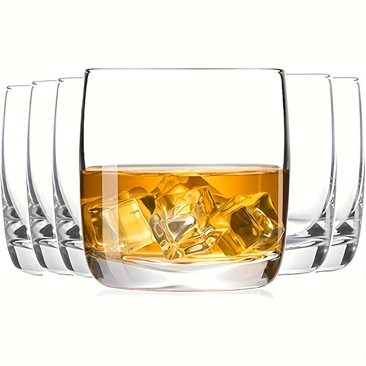 Whiskey Glasses Set of 6 – Premium Crystal Bourbon Rocks Glasses 10.5oz, Clear Drinking Glasses for Scotch Cocktail Whisky Juice, Dishwasher Safe Glassware, Father's Day Gift for Men Dad