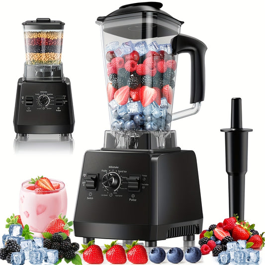 Professional Blender for Kitchen 68oz 25000RPM 2400W - Countertop Smoothie Blender with 2 Containers Stainless Steel Blade Variable Speed Pulse for Ice Frozen Fruit Juice Shakes 7 Colors