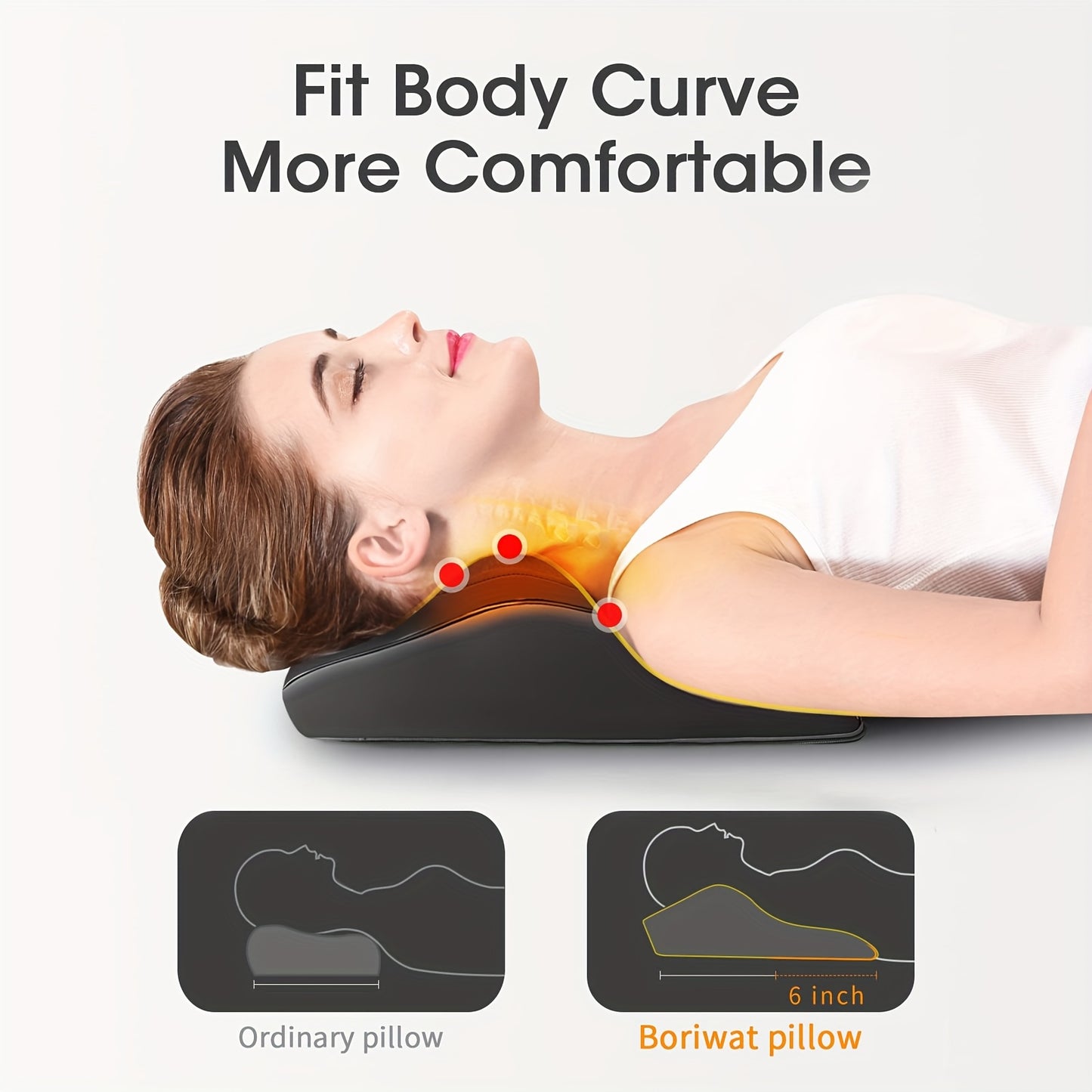 MASSTECK Shiatsu Back Massager with Heat, Deep Tissue for Neck, Shoulders And Back, 3 Massager Modes And 2 Heating Levels, 3D Kneading Massage for Body, Massager Gifts for Mom, Dad, Women
