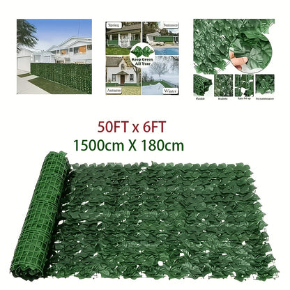 Artificial Ivy Privacy Fence Screen – UV-Resistant Faux Ivy Hedge Panel for Outdoor Patio, Garden, Balcony & Fence Cover | Realistic Greenery Wall Decor | Multiple Sizes Available
