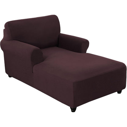 1pc PRINCEDECO Chaise Lounge Cover Stretch Chair Lattice Slipcover for Living Room Bedroom Soft Jacquard Fabric Machine Washable
