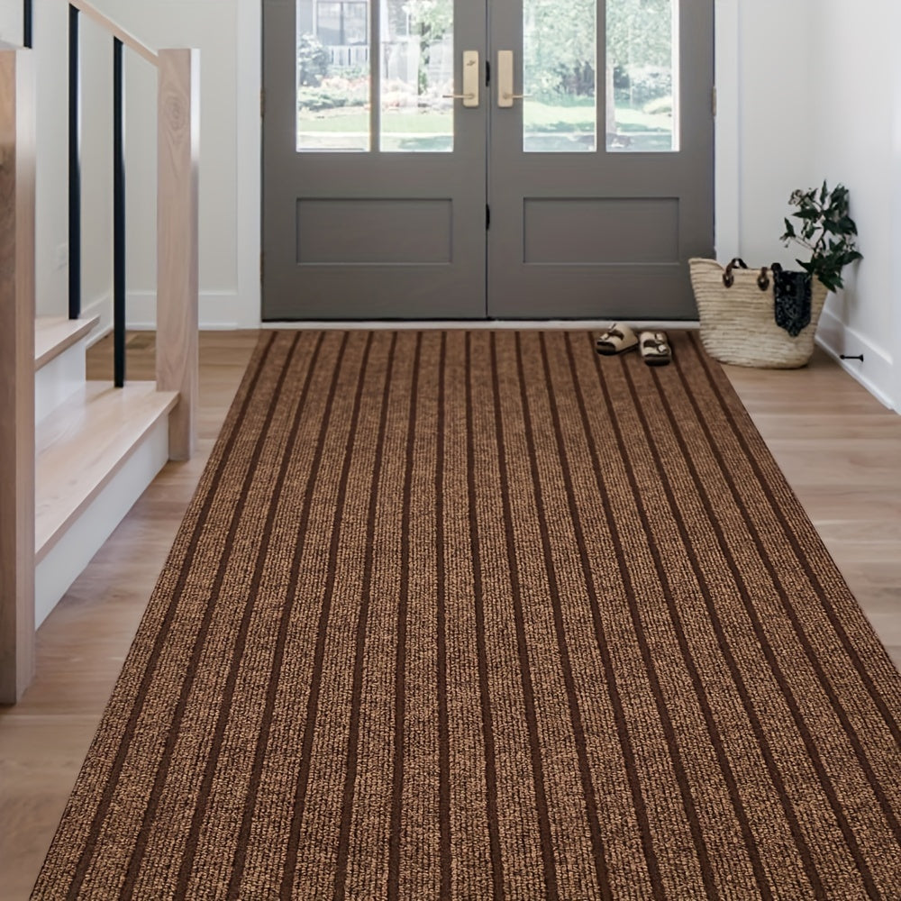 1pc (1800G/Square Meter) Runner Carpet with Rubber Backing, Non-Slip Laundry Room Carpet, Washable Indoor And Outdoor Carpet, Area Rug Mat for Entryways, Balcony