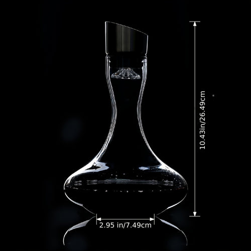 FBL&HM Elegant Red Wine Decanter Aerator Pourer - Made from 100% Hand-Blown, Clear Crystal Glass - Wine Carafe Bottle, a Perfect Gift for Wine Enthusiasts - 33.81oz Capacity