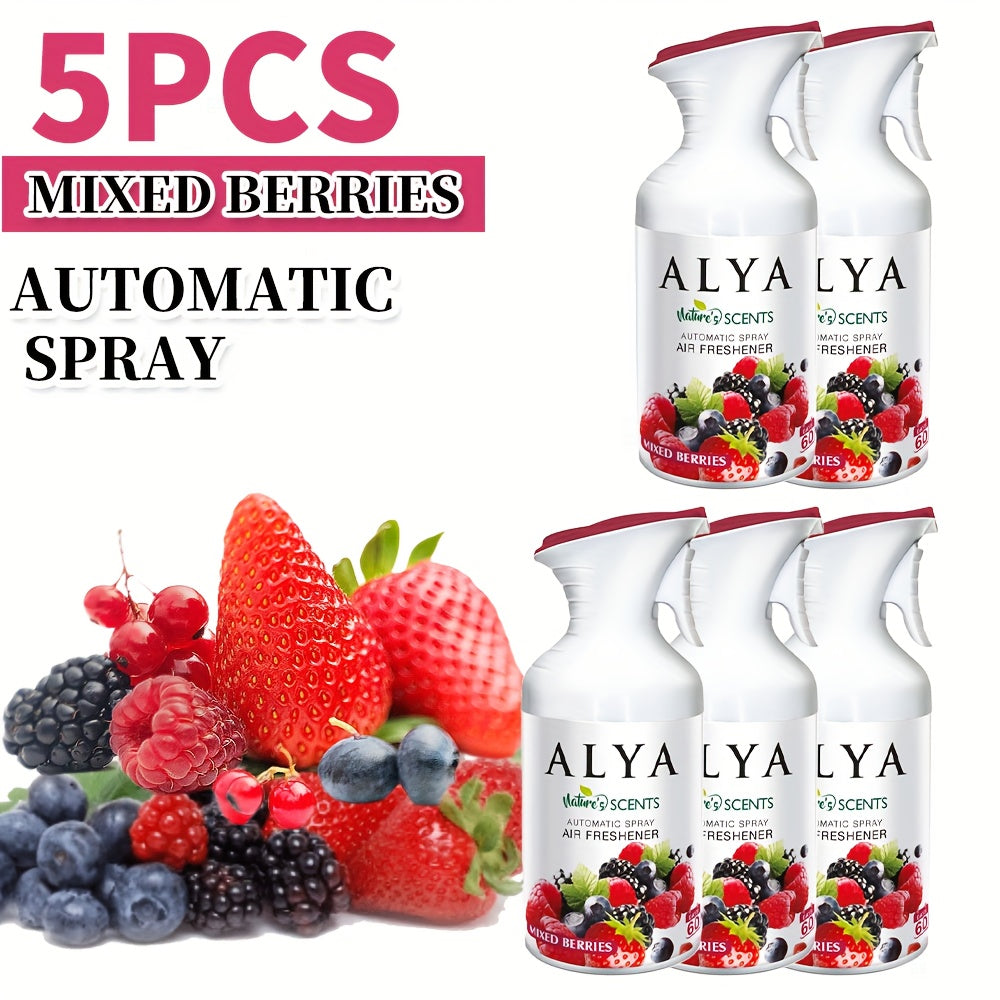 2/5pcs (8.45oz Each) Fragrances Aromatherapy Air Freshener Spray, 6 Scents - Lavender, Cool Linen, Magnolia, Mixed Berries, Ocean And Vanilla, Multi-Purpose Odor-Fighting Room Spray, Ideal for Car, Office, Home, Bathroom, Fabric, Closet Fresh Scent