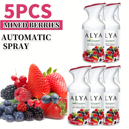 2/5pcs (8.45oz Each) Fragrances Aromatherapy Air Freshener Spray, 6 Scents - Lavender, Cool Linen, Magnolia, Mixed Berries, Ocean And Vanilla, Multi-Purpose Odor-Fighting Room Spray, Ideal for Car, Office, Home, Bathroom, Fabric, Closet Fresh Scent
