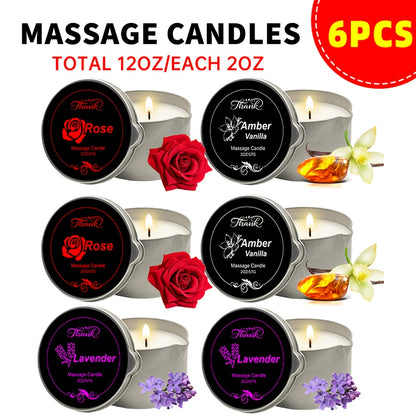 Scented Massage Candle 2-in-1 Soy Wax Essential Oil Body Lotion 20+ Scents 1pc 2pcs 6pcs Spa Nail Salon Pedicure Wedding Valentine Christmas Gift for Women