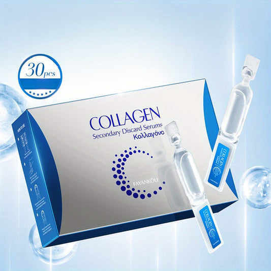 Collagen Serum Ampoule Essence 30pcs – Deep Hydration Firming Anti-Aging Face Serum, Lightweight Fast-Absorbing Skin Brightening Ampoules, Portable Single-Use Packaging, Perfect Skincare Gift Set